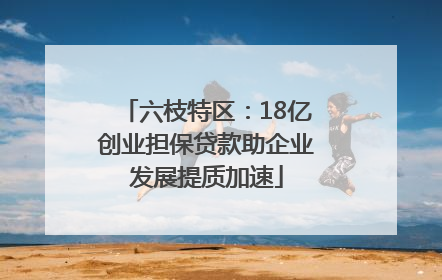 六枝特区：18亿创业担保贷款助企业发展提质加速