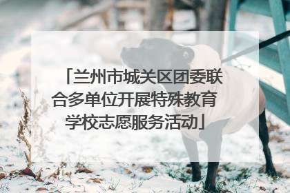兰州市城关区团委联合多单位开展特殊教育学校志愿服务活动