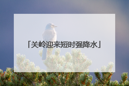 关岭迎来短时强降水