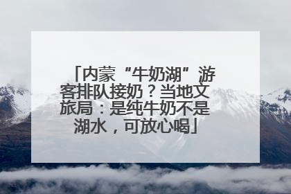 内蒙“牛奶湖”游客排队接奶？当地文旅局：是纯牛奶不是湖水，可放心喝