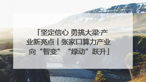 坚定信心 勇挑大梁·产业新亮点丨张家口算力产业向“智变”“绿动”跃升