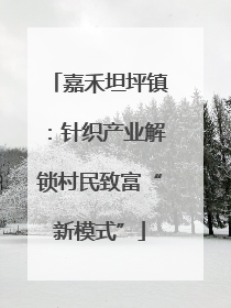嘉禾坦坪镇：针织产业解锁村民致富“新模式”