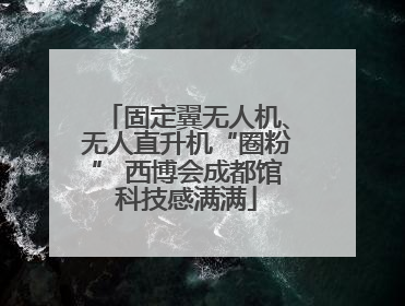 固定翼无人机、无人直升机“圈粉” 西博会成都馆科技感满满