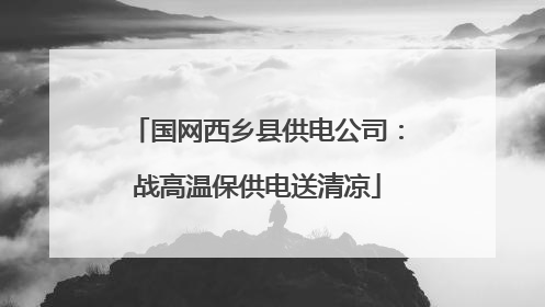 国网西乡县供电公司：战高温保供电送清凉