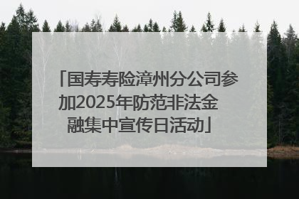 国寿寿险漳州分公司参加2025年防范非法金融集中宣传日活动