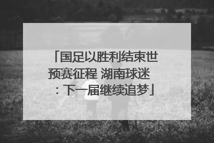 国足以胜利结束世预赛征程 湖南球迷：下一届继续追梦