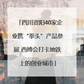 四川资阳40家企业携“拳头”产品参展 西博会打卡地铁上的创业城市