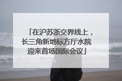 在沪苏浙交界线上，长三角新地标方厅水院迎来首场国际会议