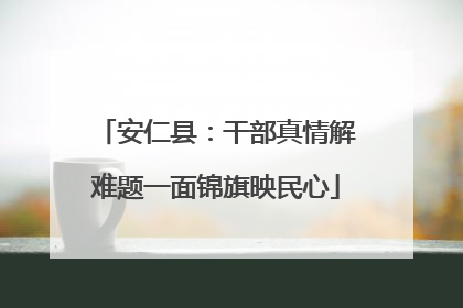 安仁县：干部真情解难题一面锦旗映民心