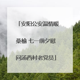 安阳公安温情暖桑榆 七一前夕慰问汤西村老党员