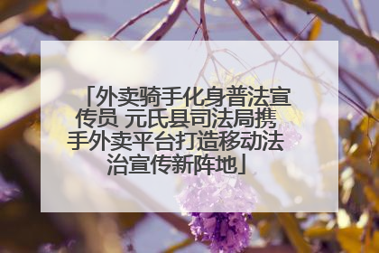 外卖骑手化身普法宣传员 元氏县司法局携手外卖平台打造移动法治宣传新阵地