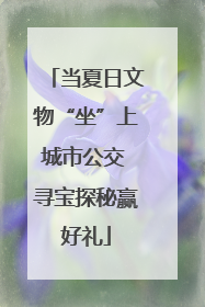 当夏日文物“坐”上城市公交 寻宝探秘赢好礼