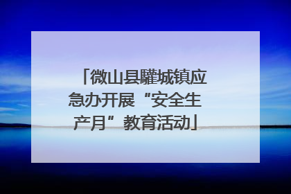 微山县驩城镇应急办开展“安全生产月”教育活动