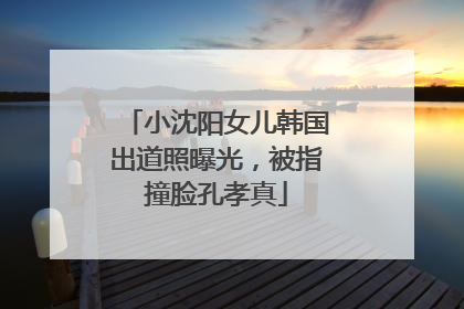 小沈阳女儿韩国出道照曝光，被指撞脸孔孝真