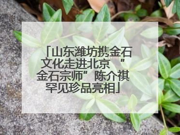 山东潍坊携金石文化走进北京 “金石宗师”陈介祺罕见珍品亮相