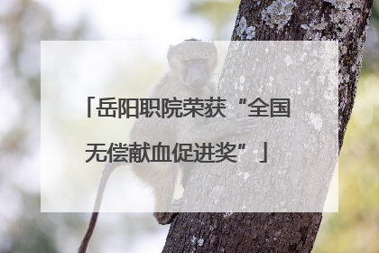 岳阳职院荣获“全国无偿献血促进奖”