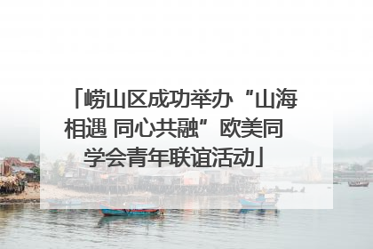 崂山区成功举办“山海相遇 同心共融”欧美同学会青年联谊活动