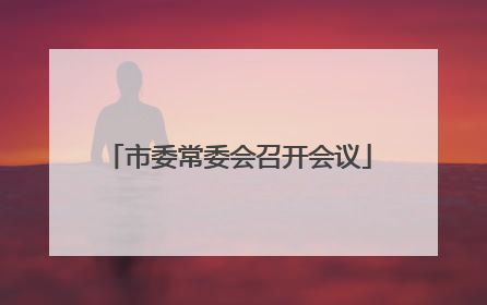 市委常委会召开会议
