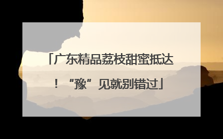 广东精品荔枝甜蜜抵达！“豫”见就别错过
