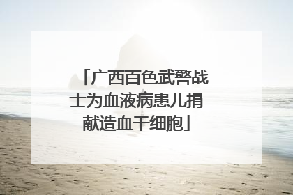 广西百色武警战士为血液病患儿捐献造血干细胞