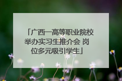 广西一高等职业院校举办实习生推介会 岗位多元吸引学生