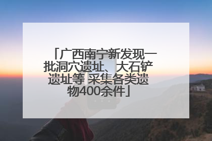 广西南宁新发现一批洞穴遗址、大石铲遗址等 采集各类遗物400余件