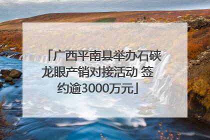 广西平南县举办石硖龙眼产销对接活动 签约逾3000万元