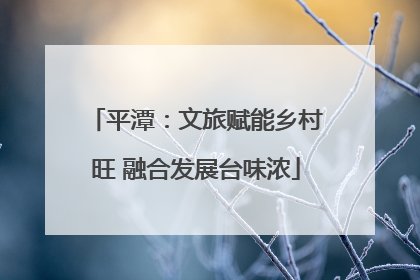 平潭：文旅赋能乡村旺 融合发展台味浓