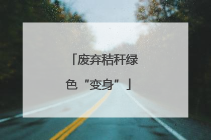 废弃秸秆绿色“变身”