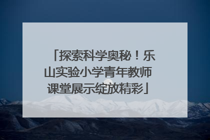 探索科学奥秘！乐山实验小学青年教师课堂展示绽放精彩