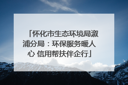 怀化市生态环境局溆浦分局：环保服务暖人心 信用帮扶伴企行