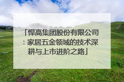悍高集团股份有限公司：家居五金领域的技术深耕与上市进阶之路