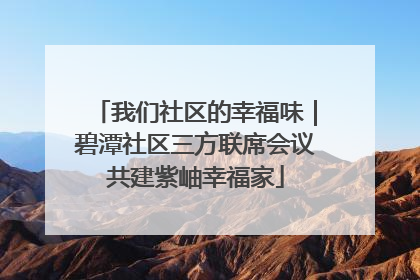 我们社区的幸福味｜碧潭社区三方联席会议共建紫岫幸福家