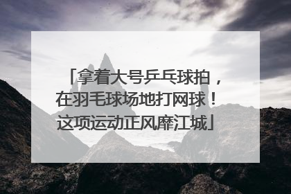 拿着大号乒乓球拍，在羽毛球场地打网球！这项运动正风靡江城