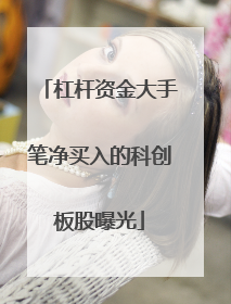 杠杆资金大手笔净买入的科创板股曝光