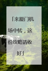 来厦门机场中转，这份攻略请收好