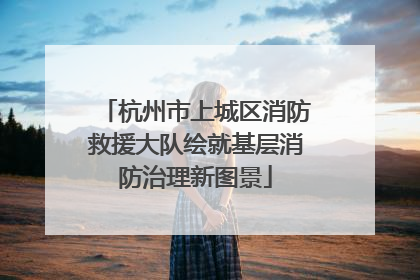 杭州市上城区消防救援大队绘就基层消防治理新图景