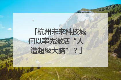 杭州未来科技城何以率先激活“人造超级大脑”？
