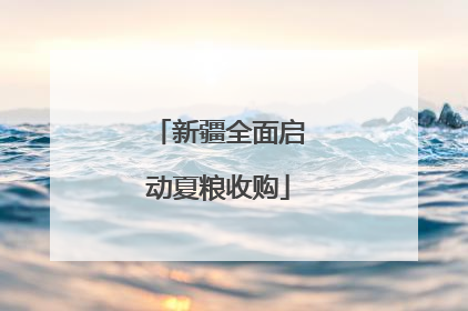 新疆全面启动夏粮收购