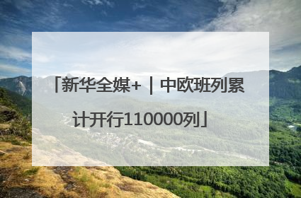 新华全媒+｜中欧班列累计开行110000列