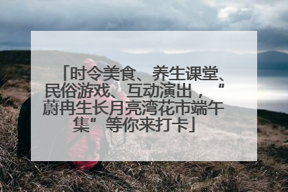时令美食、养生课堂、民俗游戏、互动演出，“蔚冉生长月亮湾花市端午集”等你来打卡