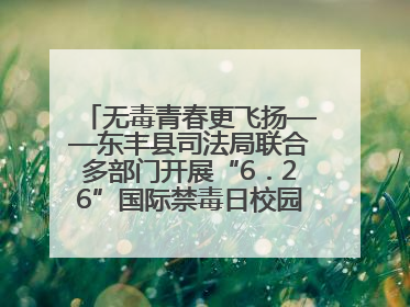 无毒青春更飞扬——东丰县司法局联合多部门开展“6．26”国际禁毒日校园宣讲活动