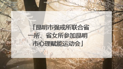 昆明市强戒所联合省一所、省女所参加昆明市心理赋能运动会