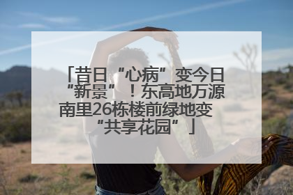 昔日“心病”变今日“新景”！东高地万源南里26栋楼前绿地变“共享花园”