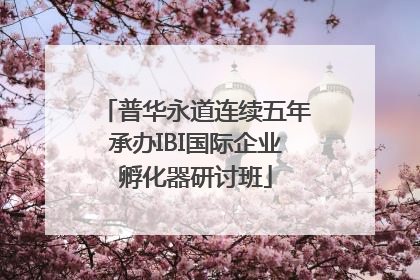 普华永道连续五年承办IBI国际企业孵化器研讨班