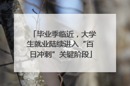 毕业季临近，大学生就业陆续进入“百日冲刺”关键阶段
