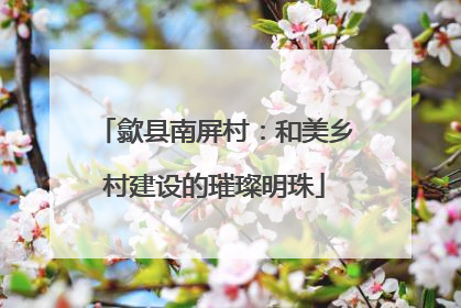 歙县南屏村：和美乡村建设的璀璨明珠