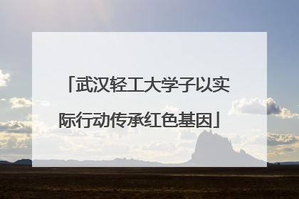 武汉轻工大学子以实际行动传承红色基因