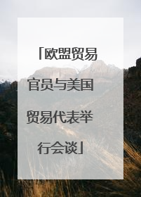 欧盟贸易官员与美国贸易代表举行会谈