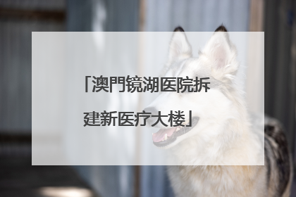 澳門镜湖医院拆建新医疗大楼